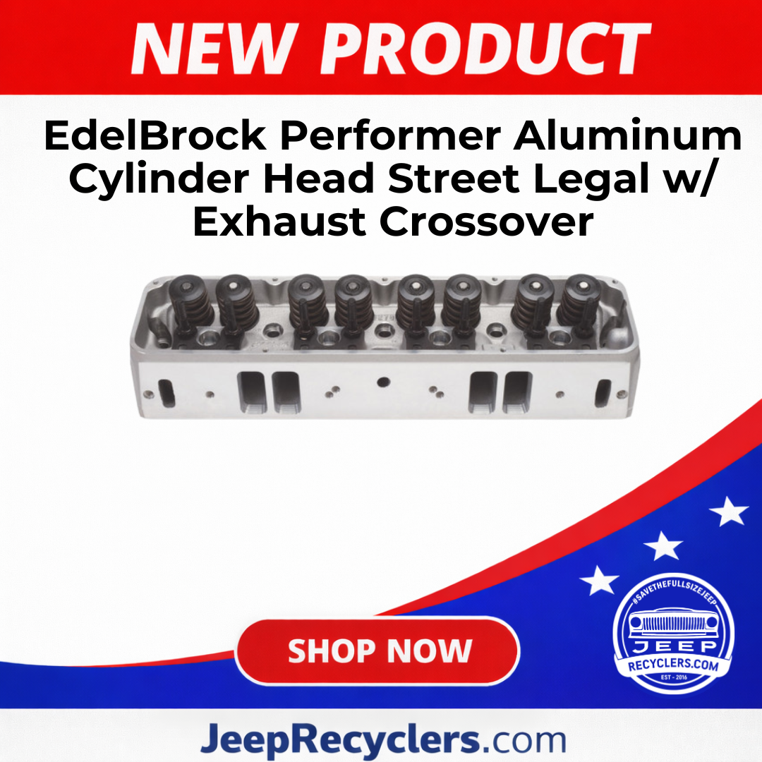 EdelBrock Performer Aluminum Cylinder Head Street Legal w/ Exhaust Crossover