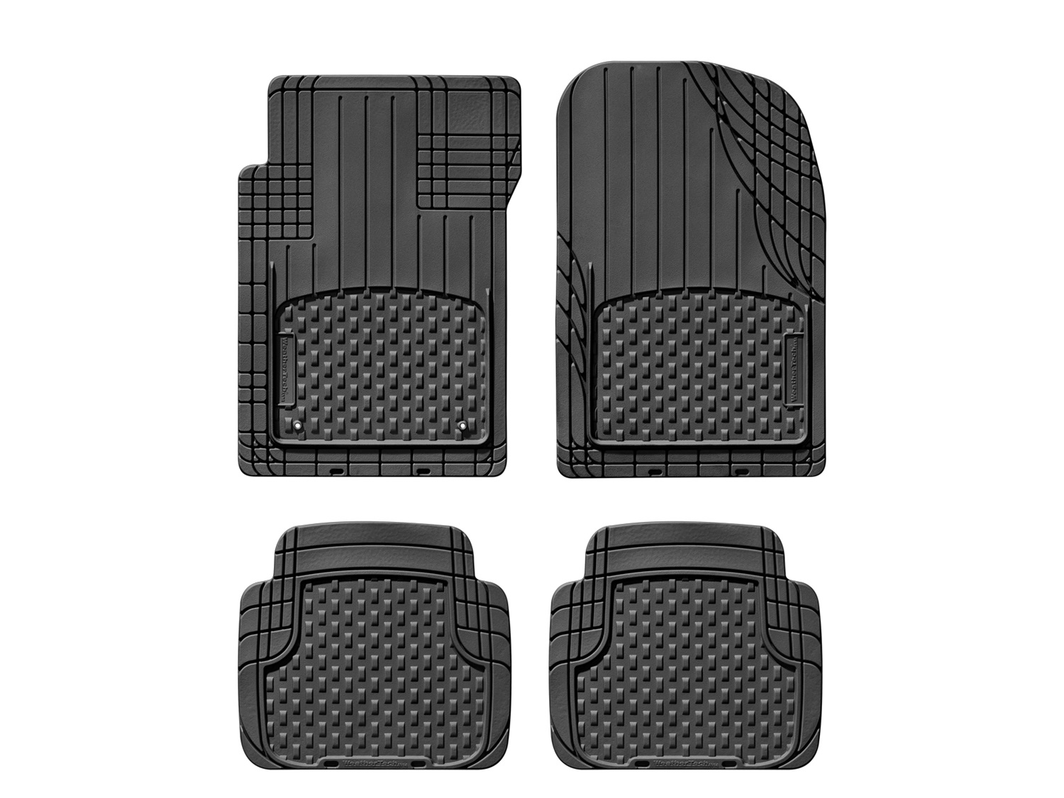 Universal All Vehicle Mat; Front and Rear; Heavy Duty; Black; - 11AVMSBHD