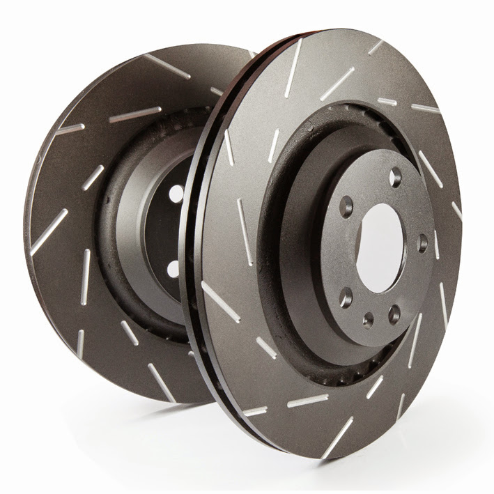 Slotted rotors feature a narrow slot to eliminate wind noise - USR1256