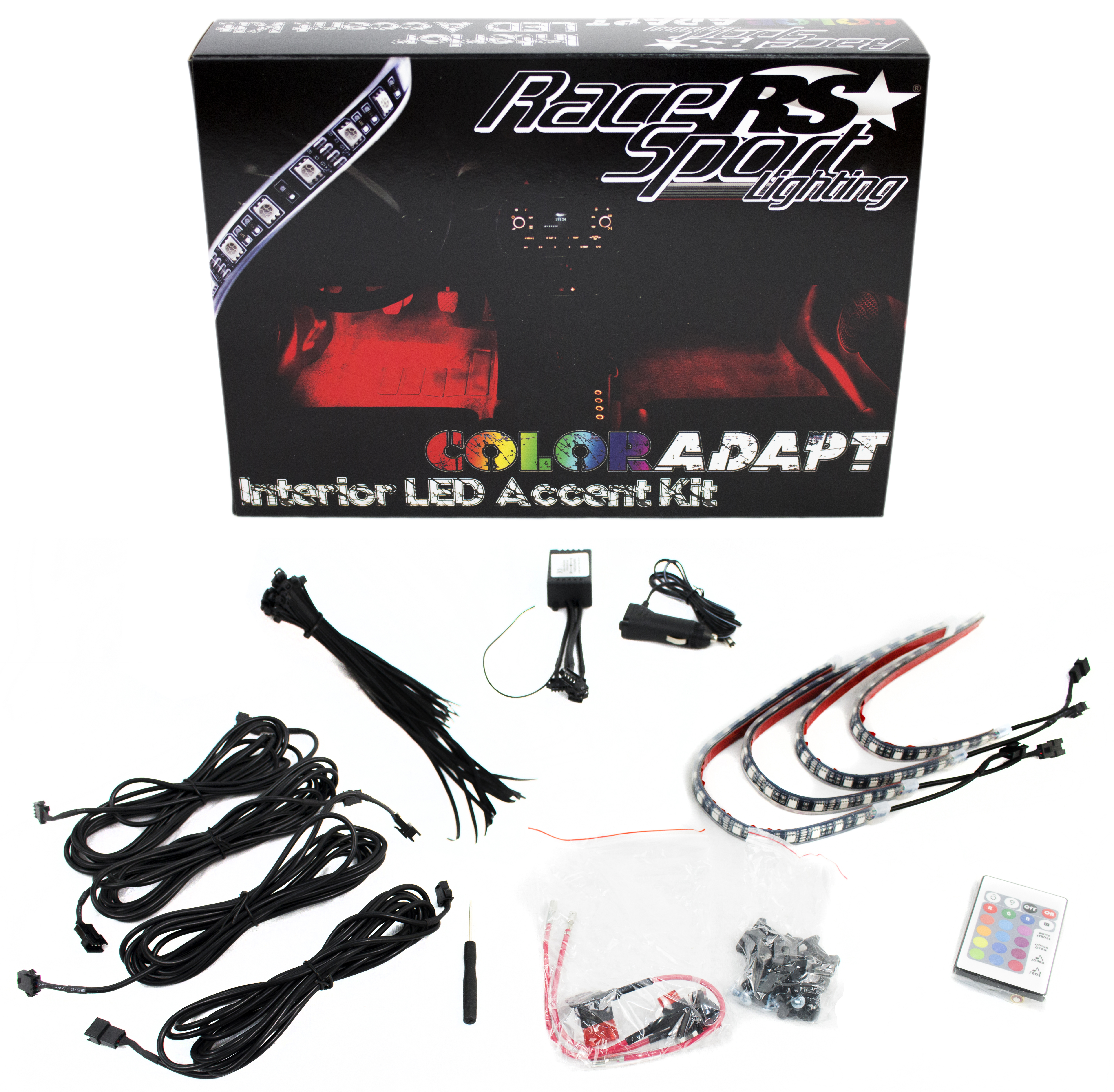 ColorADAPT Adaptive RGB LED Flexible Interior Kit with Key Card RGB Remote