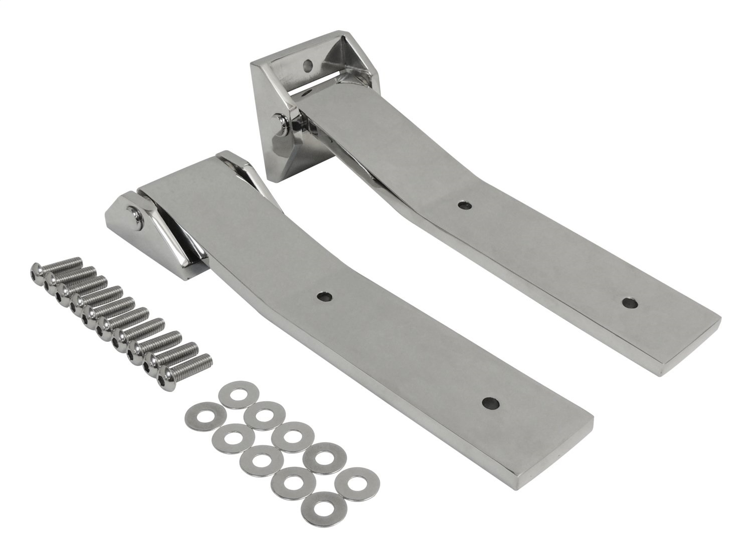 Stainless Tailgate Hinge Set, Upper & Lower for Jeep 2007-2018 JK Wrangler