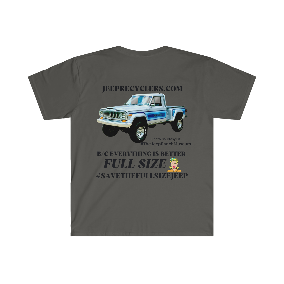 #SAVETHEFULLSIZEJEEP Blue Honcho Sport Side / Step side Short Sleeve T