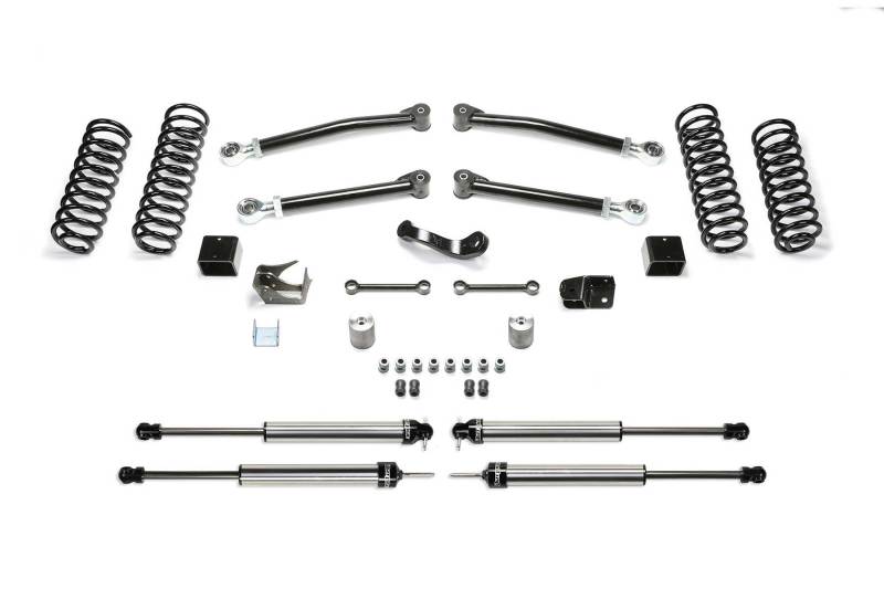 Fabtech 07-18 Jeep JK 4WD 4-Door 3in Trail System w/DL Shocks