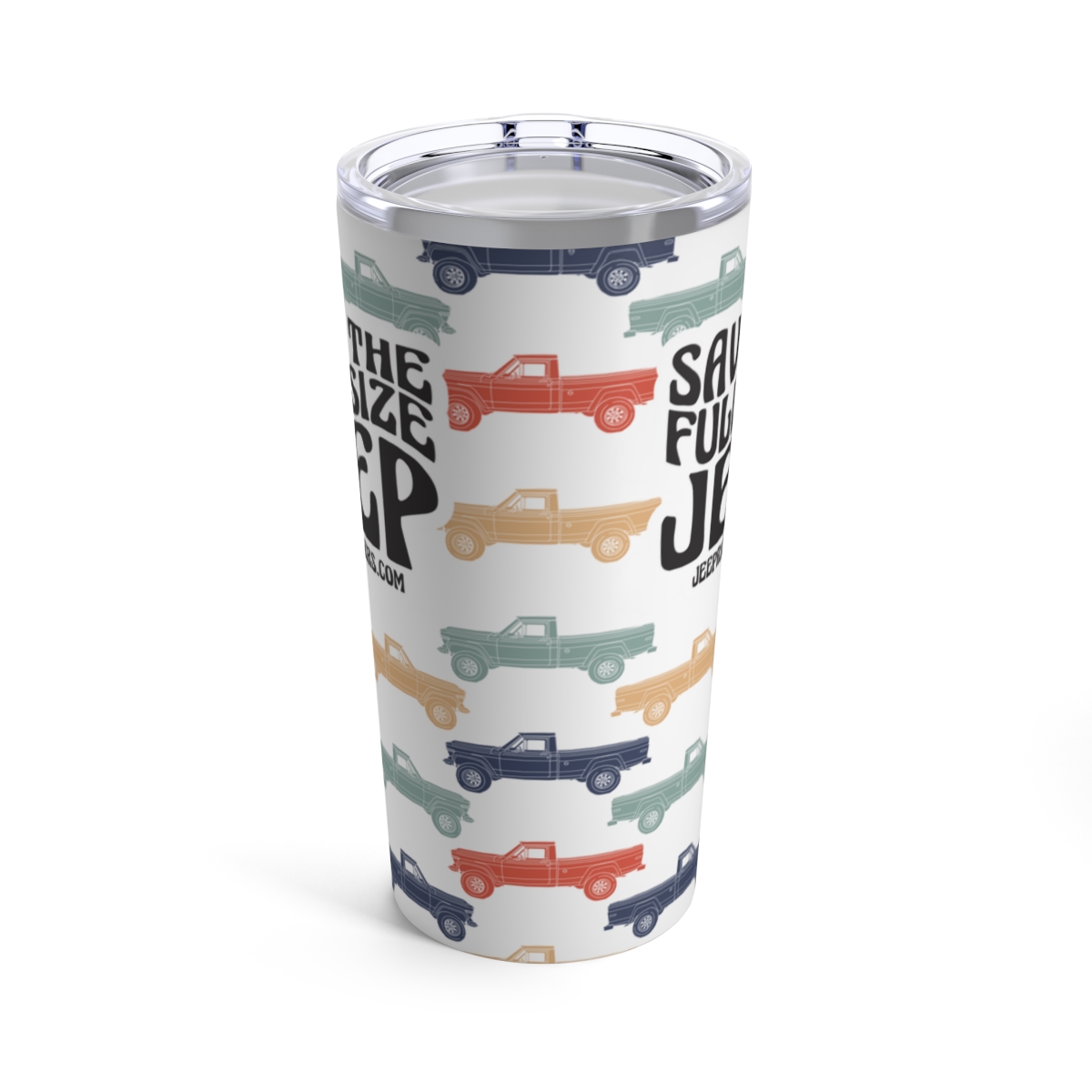 Save the Full Size Jeep Retro J10 Stainless Steel Travel Tumbler