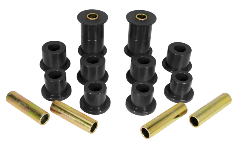 1974-1977 Front Spring & Shackle Bushings (w/ 1.25in OD Main Eye) - Black