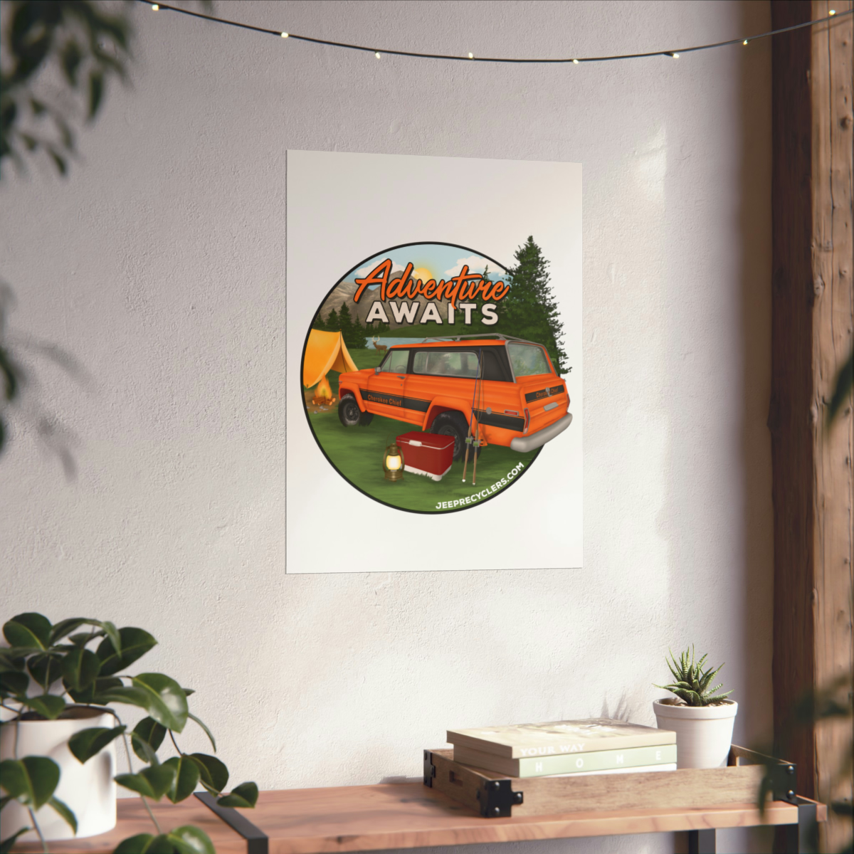Adventure Awaits Cherokee Chief SJ Design Premium Matte Vertical Poster