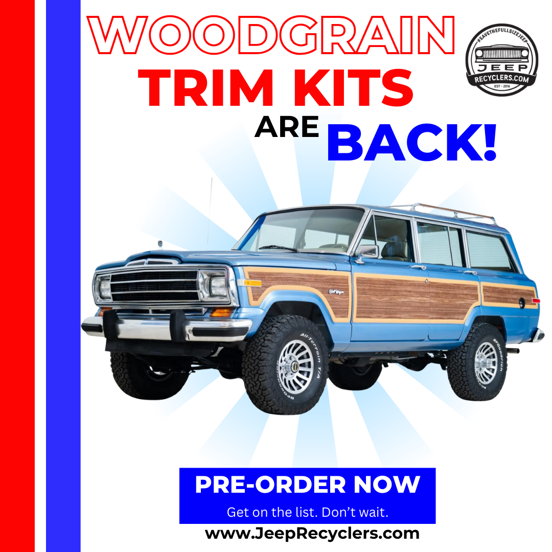 1987-1991 Jeep Grand Wagoneer Woodgrain Trim Kit (Closed Style)