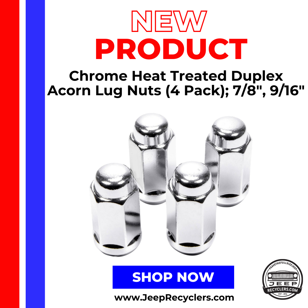 Chrome Heat Treated Duplex Acorn Lug Nuts (4 Pack); 7/8", 9/16"