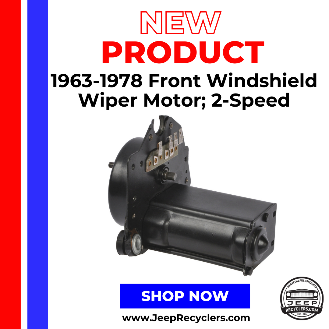 1963-1978 Front Windshield Wiper Motor; 2-Speed