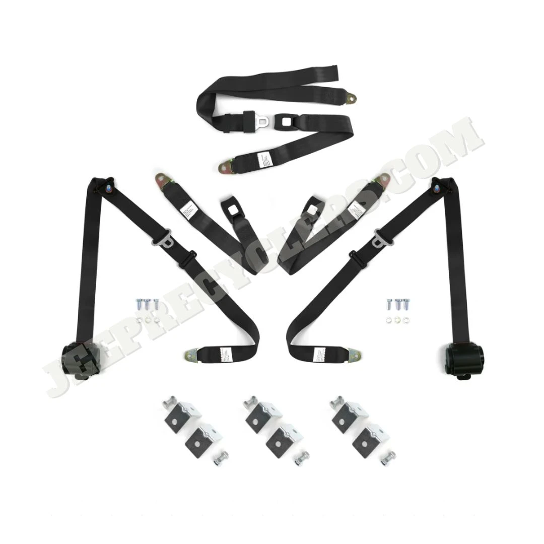3-Point Retractable Push Button Seat Belts with Middle 2-Point Lap Belt For Bench Seats
