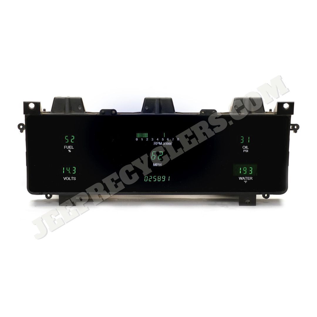 Dakota Digital VFD3 Series Dash Instrument Cluster 1986-1991 Grand Wagoneer, J-Series Truck Blue/Teal