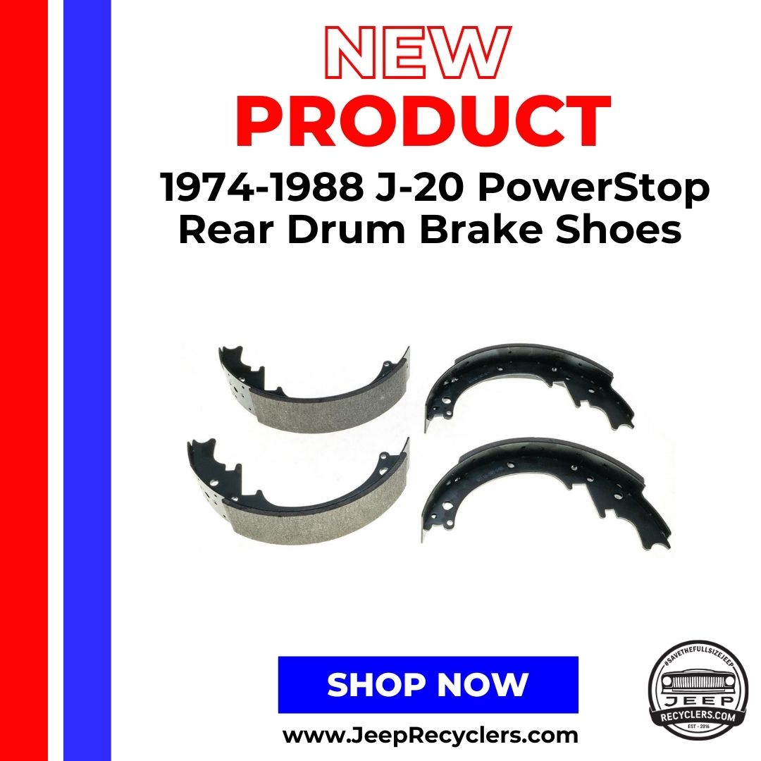 Jeep j20 rear drum brake shoes