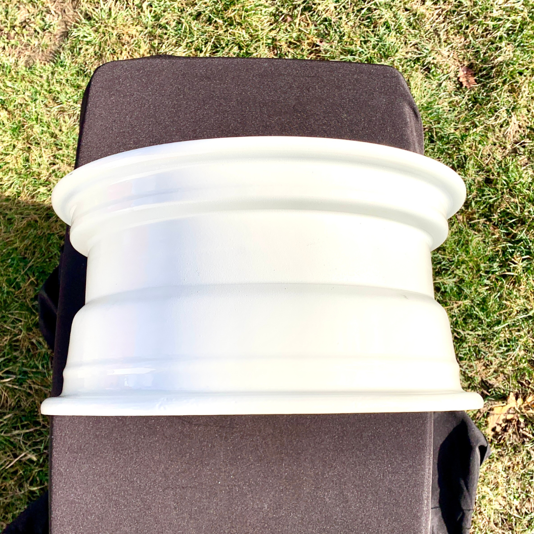 1974-1991 Restored 15"x 7", 6 x 5.5 Lug Brite White Wheel, 4 inch Backspacing