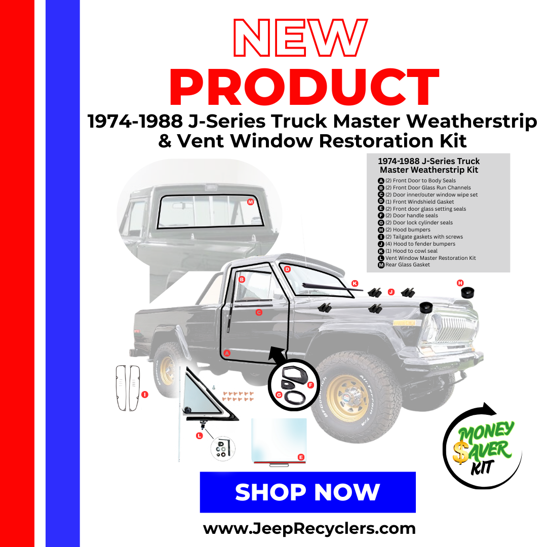 1974-1988 J-Series Truck Master Weatherstrip & Vent Window Restoration Kit