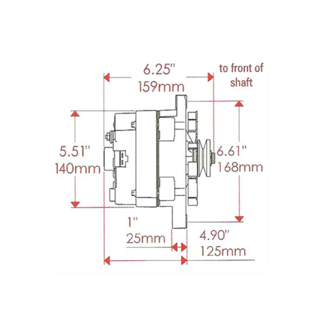 powermaster 8-56101 alternator specs