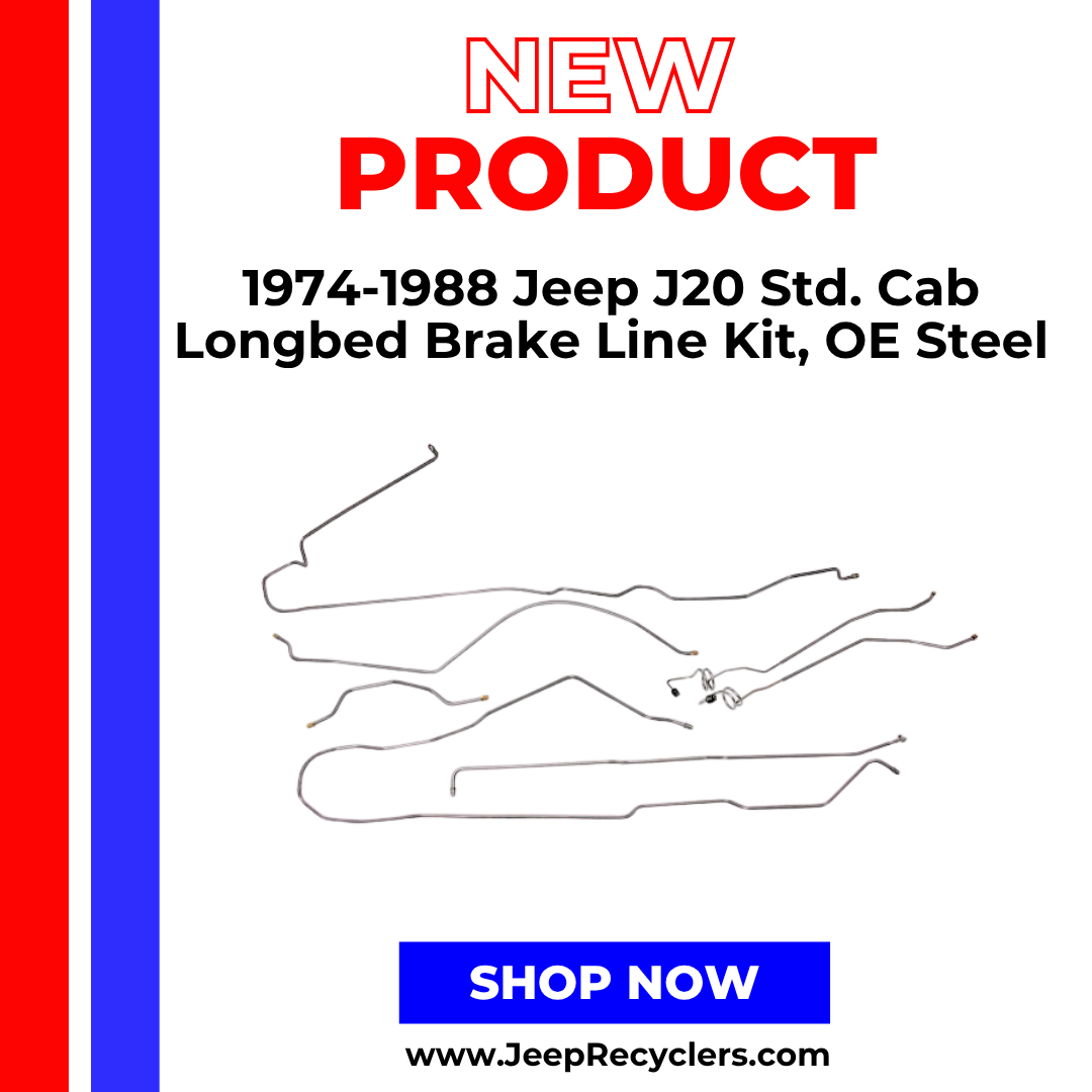 1974-1988 Jeep J20 Std. Cab Longbed Brake Line Kit, OE Steel