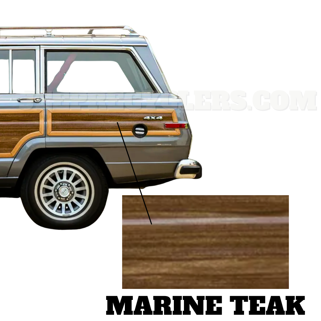 1987-1991 Jeep Grand Wagoneer Woodgrain 3M Vinyl  Bulk Rolls - Marine Teak