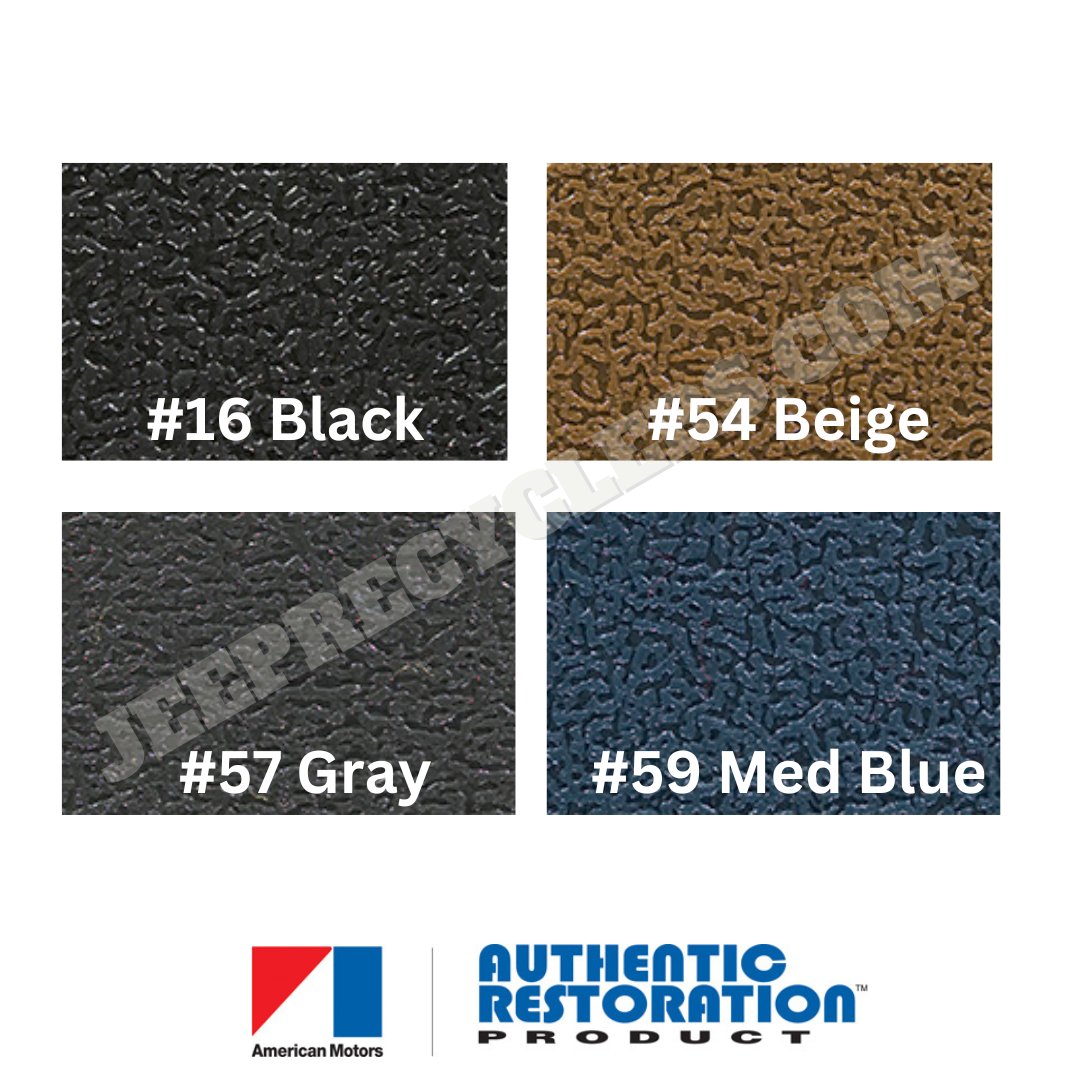 1963-1991 Cherokee, Wagoneer, Grand Wagoneer Passenger Area Vinyl Floor Kit