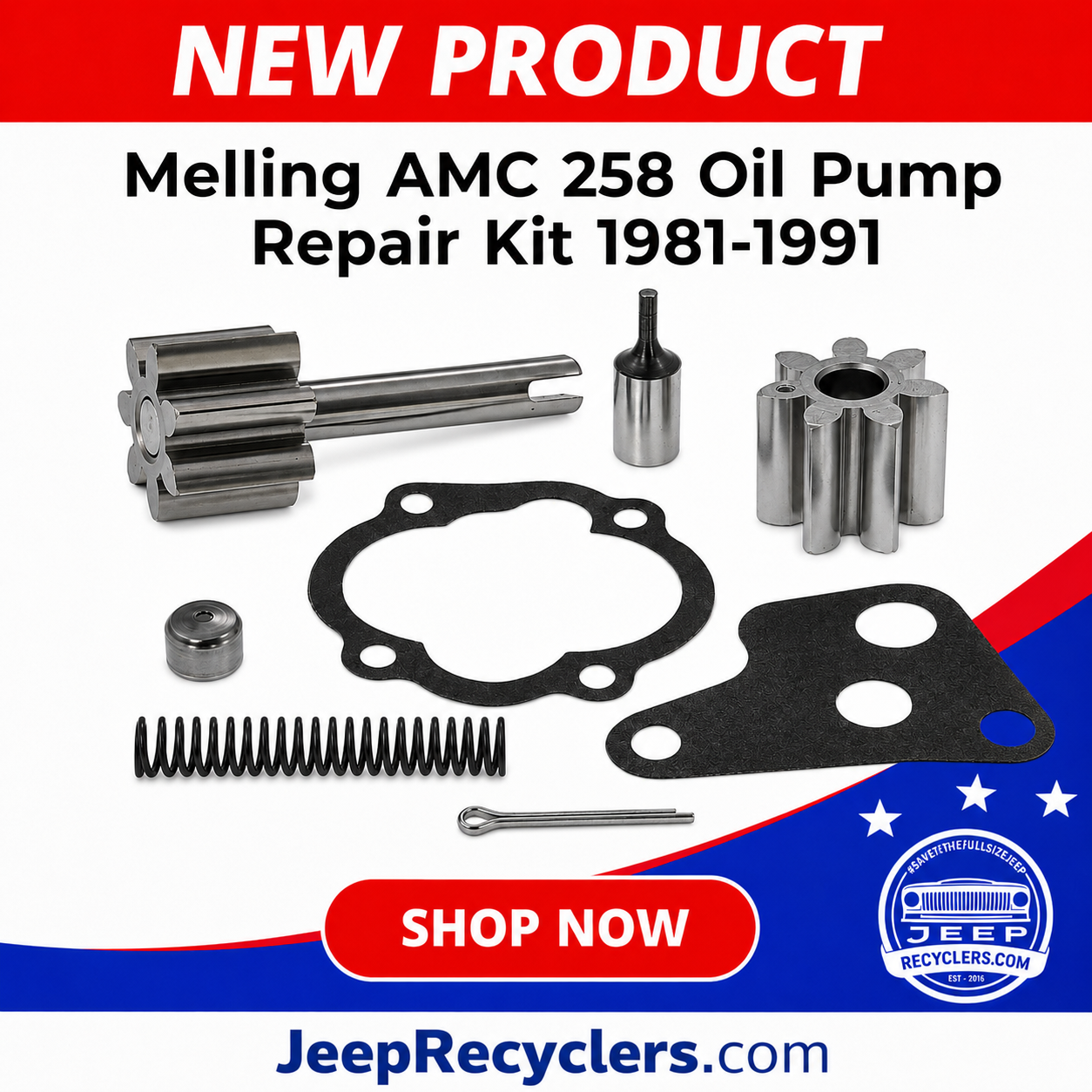 Melling AMC 258 Oil Pump Repair Kit 1981-1991