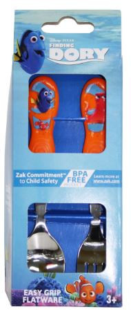 Finding Dory Orange 2pce Stainless Steel Cutlery Set
