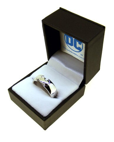 Batman Sterling Silver Ring - Size Q