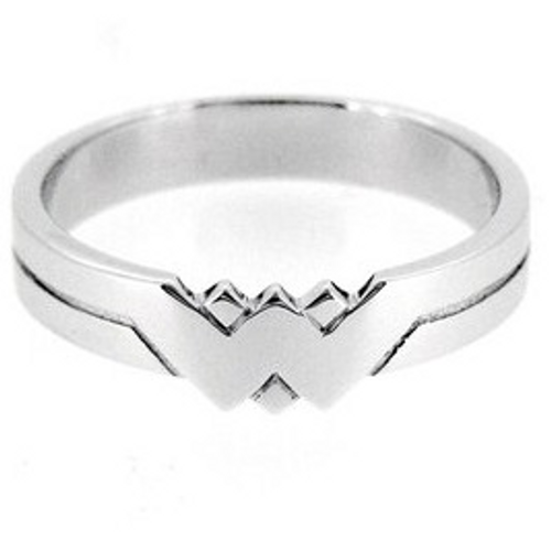 Wonder Woman Sterling Silver Ring - Size Q