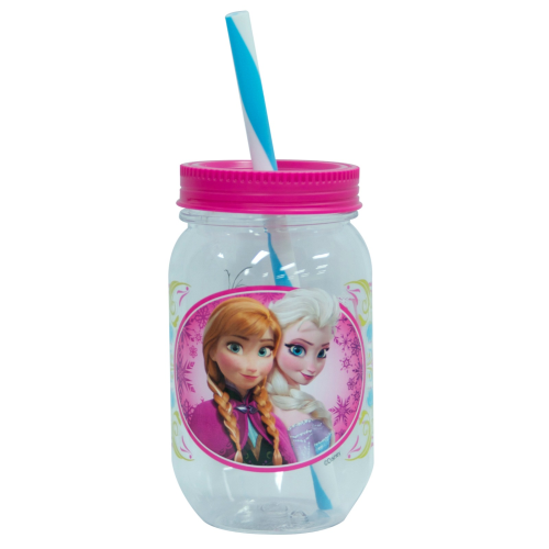 Frozen Mason Jar with Straw