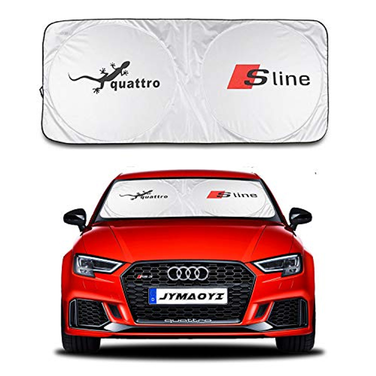 JYMAOYI Audi Sunshade Sline Windshield Visor Cover Car Window Sun Shade