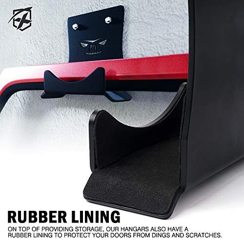 Xprite Wall Mount Removable Door Storage Hangers with Rubber Lining