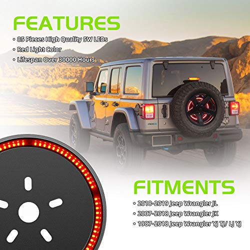 Spare Tire Brake Light,Easy installation 3rd Third Brake Light Wowtome