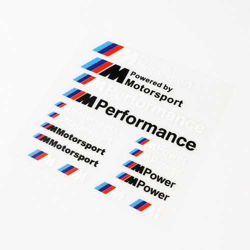 Mordern BMW M power performance Themed Car decal stickers (18 stickers)  Mordern BMW M power performance Themed Car decal stickers (18 stickers)