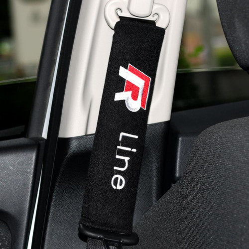 2pcs  Volkswagen R LINE VW Polo Golf  themed seat belt cover for all cars 