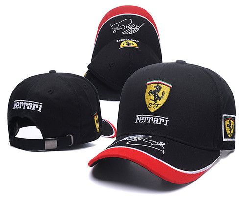 Buy Ferrari F1 racing themed high crown adjustable snapback hat cap ...