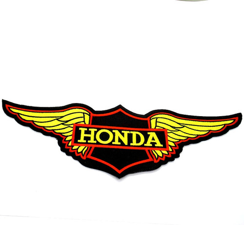  one piecs embroidery badges for HONDA , motorcycles patches ,  wing patch for clothing , iron on backing