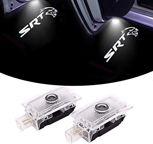 2Pcs Dodge SRT HELLCAT LED Car ghost light logo projector (FITS ALL DODGE SRT CARS)