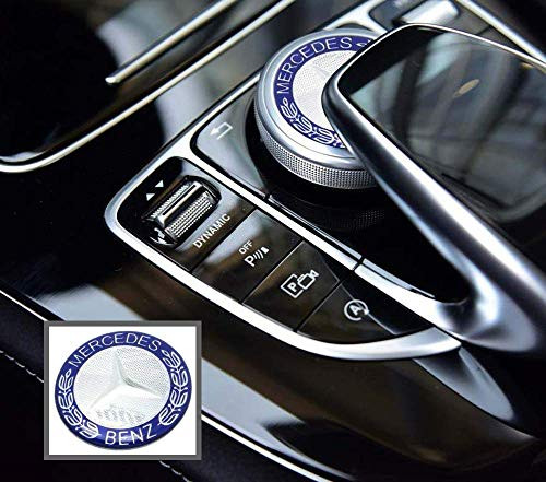 1pcs 3D 29mm car Multimedia Control Decal Interior Sticker Badge Affalterbach Tree Decoration Emblem Fit Benz AMG Accessories