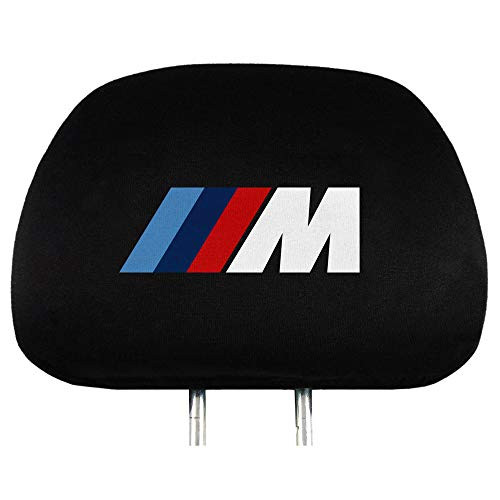 cargooghi Set of 2 for BMW M Headrest Covers,Black Gray Fabric ...