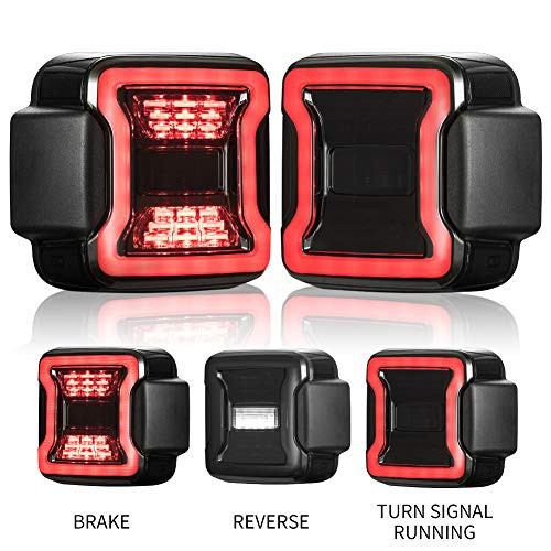 LED Tail Lights Compatible with 2018-2020 Jeep Wrangler JL Reverse Light Turn Signal Lamp Running Lights.