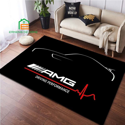 3d Printing Rug For Bedroom Living Room Racing Amg Logo Carpets For Kitchen Floor Mats Home Decor Non-slip Floor Rug 14 Sizess
