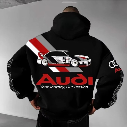 Audi 2025 Men's and Women's Fashion Autumn/Winter Men's Hoodie Car Enthusiast Sports Logo Premium Printed Casual Hoodie
