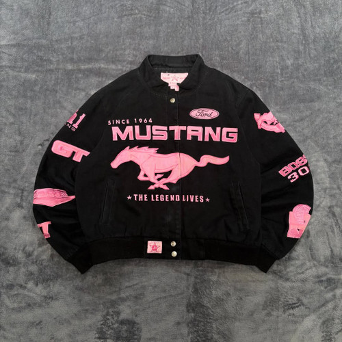 PINK FORD MUSTANG F1 Racing vintage Jacket