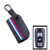 buy BMW Remote Fob, M-Colored Stripe Black Carbon Fiber Pattern Leather Key Holder with Keychain- original cheap automobile car cool accessories like bmw m power badges gap seat filler and many more auto car unique cool accessories to upgrade your car benzinooautos.org High quality trusted automotive car spare parts and accessories cool gadgets, door ghost light,  badges and logos from benz, audi , bmw , toyota, tesla