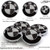 7pcs BMW Black and White Carbon Fiber Emblem,BMW Wheel Center Caps Hub CapsX4,bmw Emblem Logo Replacement for Hood/Trunk,BMW Steering Wheel Emblem Decal