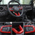 JT Steering Wheel Covers Red Panel Decoration Interior Accessories for 2018-2020 Jeep Wrangler JL, for 2020 Jeep Gladiator JT, 3PACK