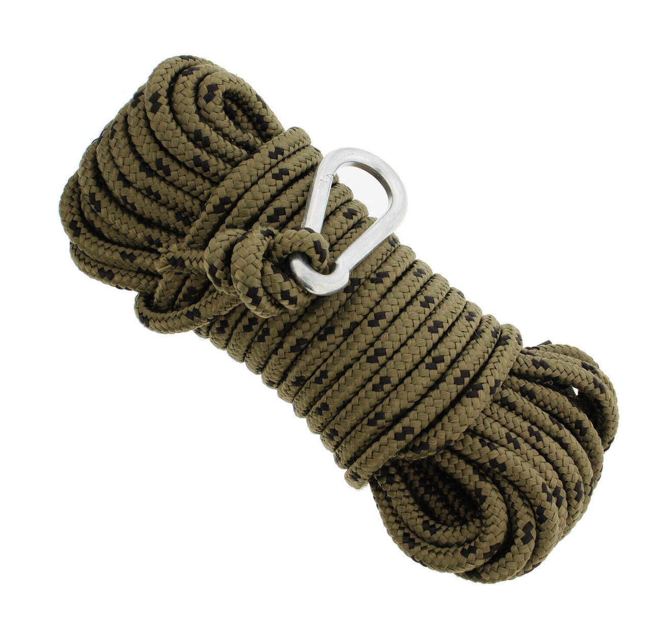 Nylon Rope & Carabiner 3/8” Inch x 50' Feet 220 Pound Tensioner Tie Down  Anchor - Ranch Mart