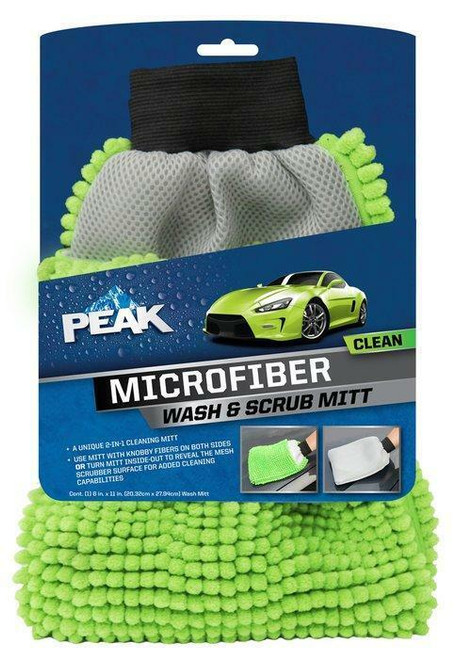 Peak Microfiber Wash & Scrub Mitt