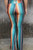 Colorful Stripe High Waist Flare Pants (slim)