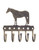 Tough-1 Key Rack w/Equine Motif Gold Quarterhorse