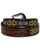Myra Bag Women's Polychrome Southwestern Hand-Tooled Leather Belt Brown X-Large