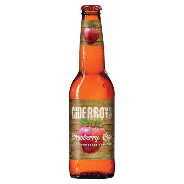 Ciderboys Strawberry Magic Apple Strawberry Hard Cider - 12 Oz - 6-PK - Glass